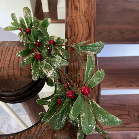 KIRKLAND'S BERRY MISTLETOE CHRISTMAS GARLAND 6' - Picture 3 of 8